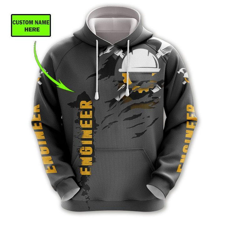 The Engineer Custom Name 3D All Over Print Hoodie Sweatshirt
