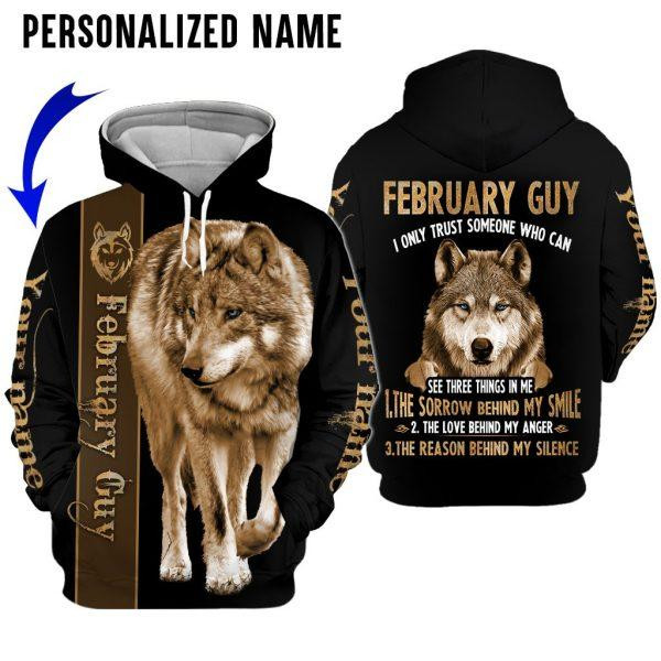 February Guy Custom Name 3D All Over Print Hoodie Sweatshirt