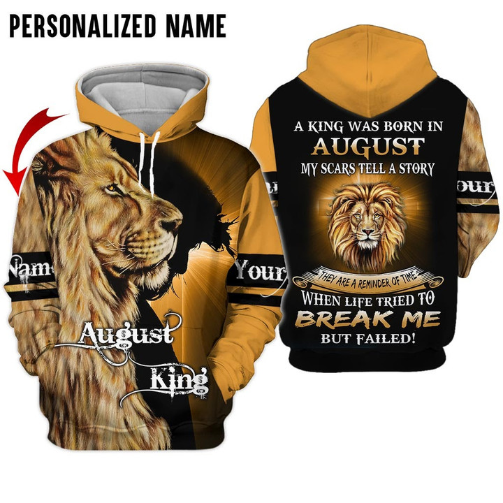 August Guy Custom Name 3D All Over Print Hoodie Sweatshirt
