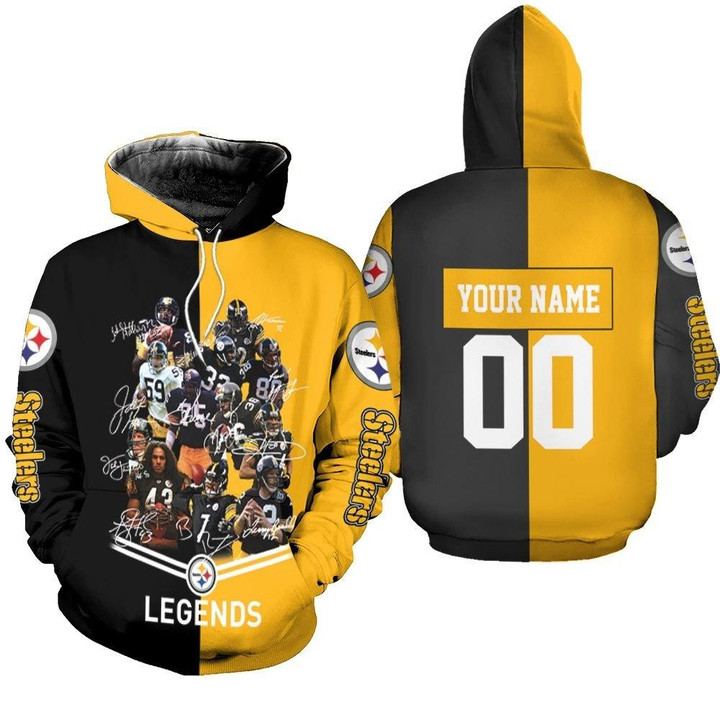 Pittsburgh Steelers Great Players Signature Legends 2022 NFL Personalized 3D All Over Print Hoodie, Zip Hoodie, Sweatshirt