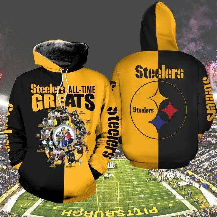 NFL Pittsburgh Steelers All Time Greats 3D All Over Print Hoodie, Zip Hoodie, Sweatshirt