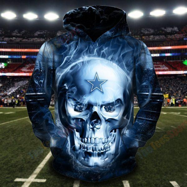NFL Dallas Cowboys 3D Skull 3D All Over Print Hoodie, Zip Hoodie, Sweatshirt