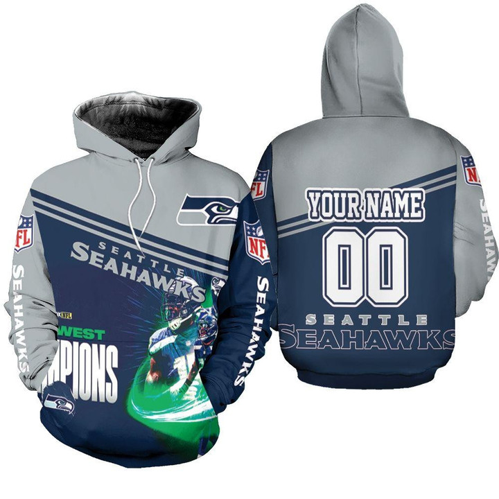 Nfc West Champions Seattle Seahawks 2022 NFL Season Go Seattle Seahawks Personalized 3D All Over Print Hoodie, Zip Hoodie, Sweatshirt