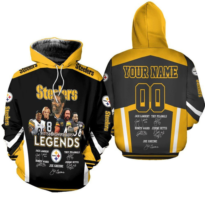 Pittsburgh Steelers Legends Signature Signed Great Players 2022 NFL Season Jersey Personalized 3D All Over Print Hoodie, Zip Hoodie, Sweatshirt