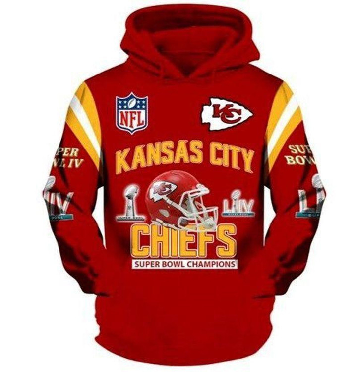 Kansas City Chiefs Super Bowl Champions NFL Fan 3D All Over Print Hoodie, Zip Hoodie, Sweatshirt