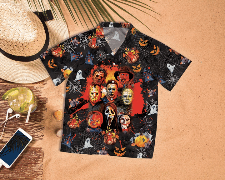 Horror Squad Characters Hawaiian Shirt