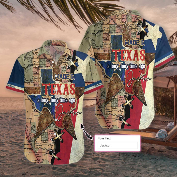 Personalized Made In Texas Long Time Ago Hawaiian Shirt