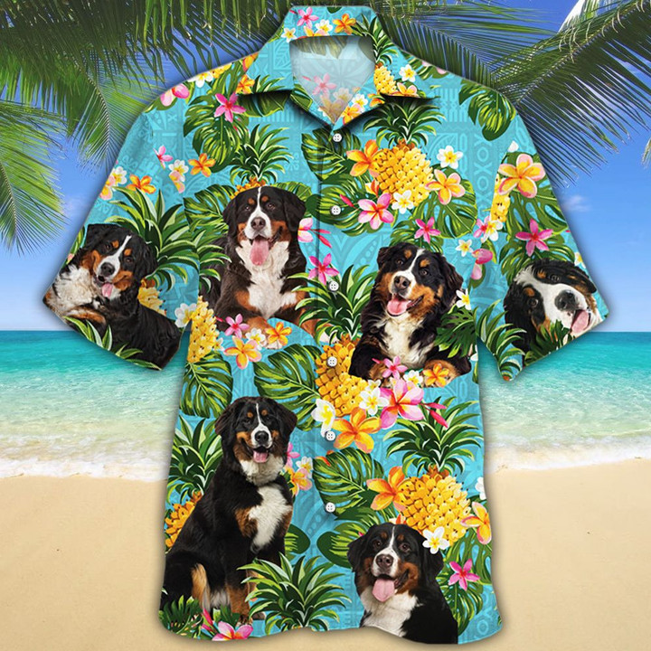 Bernese Mountain Dog Lovers Pineapple Hawaiian Shirt