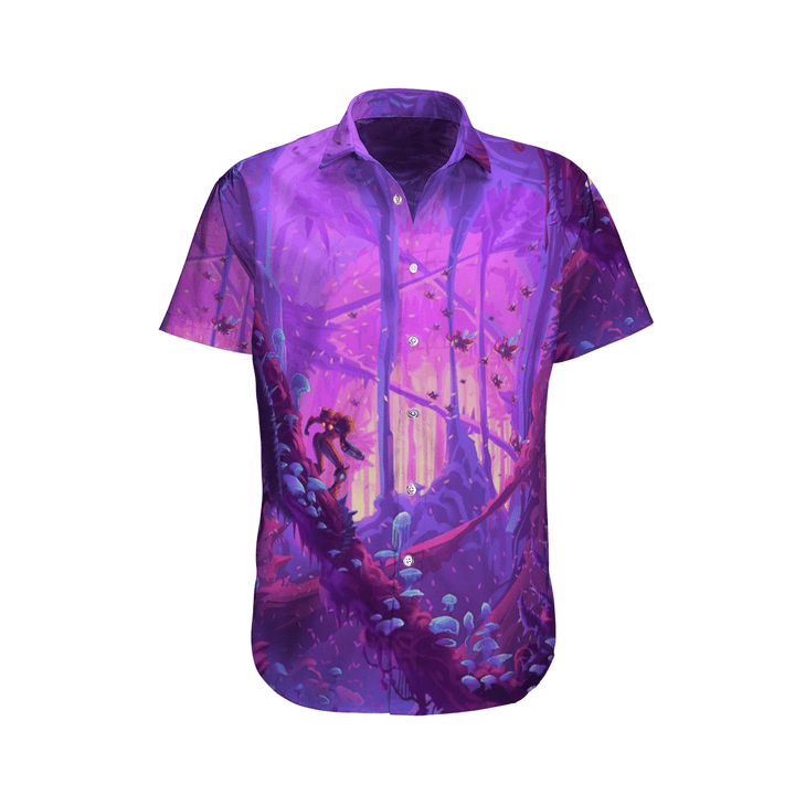 Metroid Prime Purple Forest Hawaiian Shirt