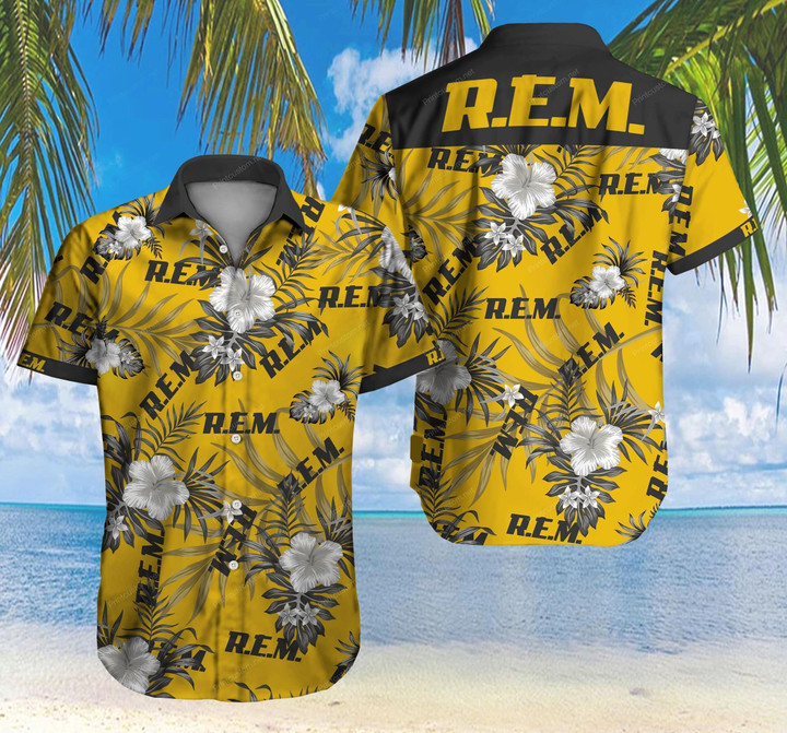 Rem Rock Band Logo Hawaiian Shirt