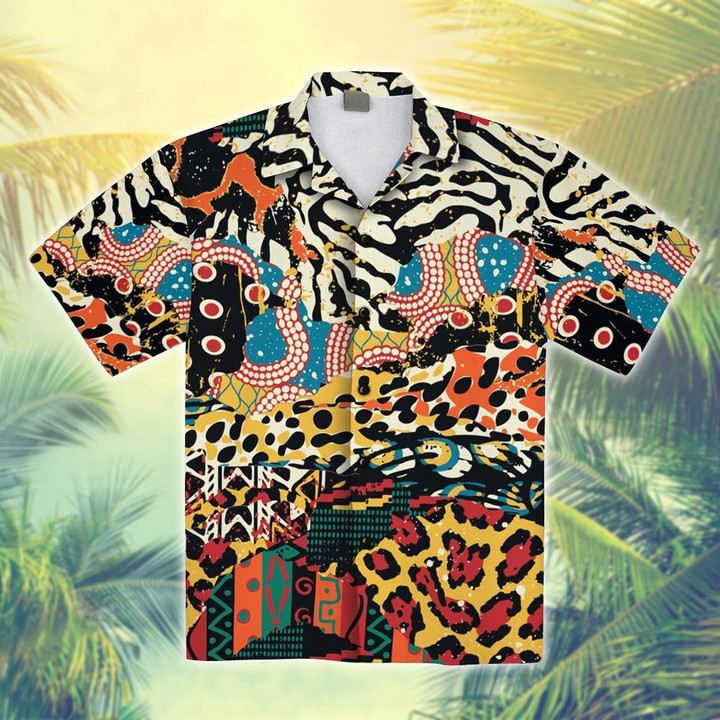 African Patchwork Hawaiian Shirt