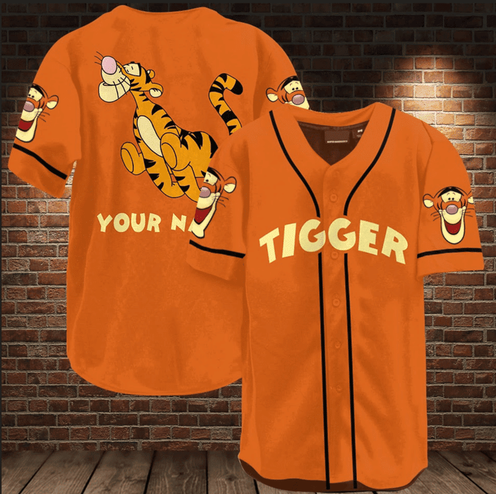 Tigger Personalized Name Baseball Jersey