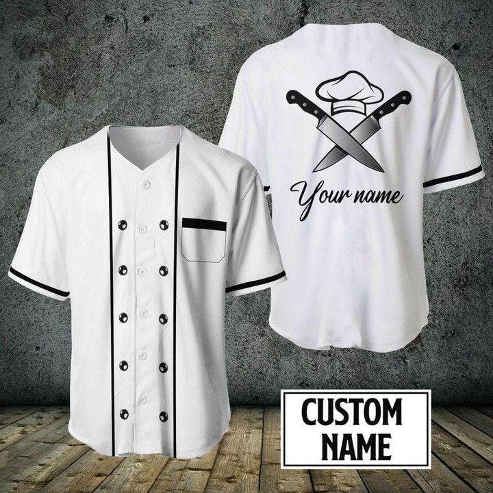 Chef Proud Personalized Name Baseball Jersey
