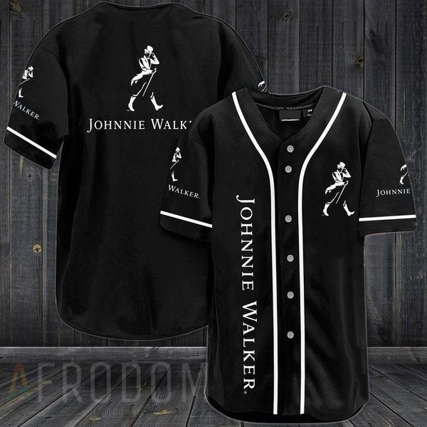 Black Johnnie Walker Baseball Jersey