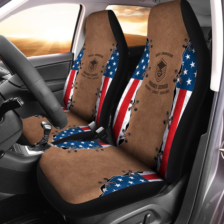 AF Veteran - Personalized Car Seat Covers - Universal Fit - Set 2