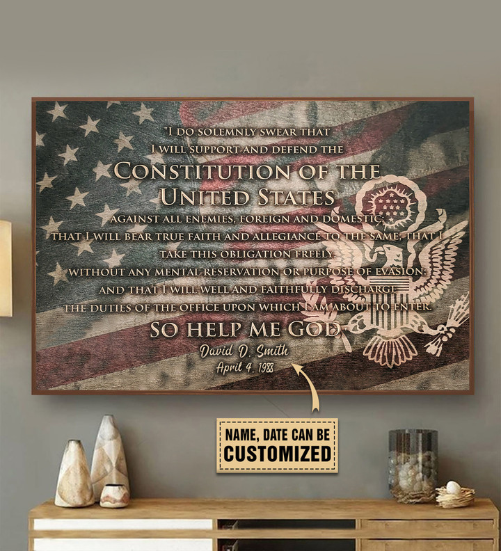Oath Of Enlistment - Personalized Canvas, Poster 01
