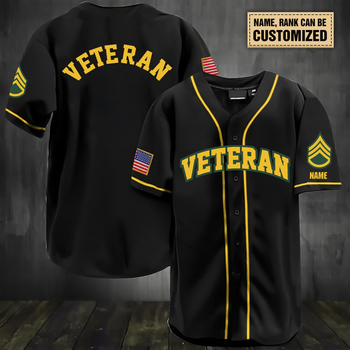Army Veteran - Personalized Baseball Jersey 01