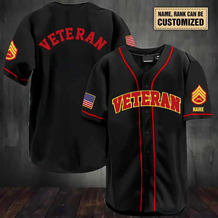 USMC Veteran - Personalized Baseball Jersey 01