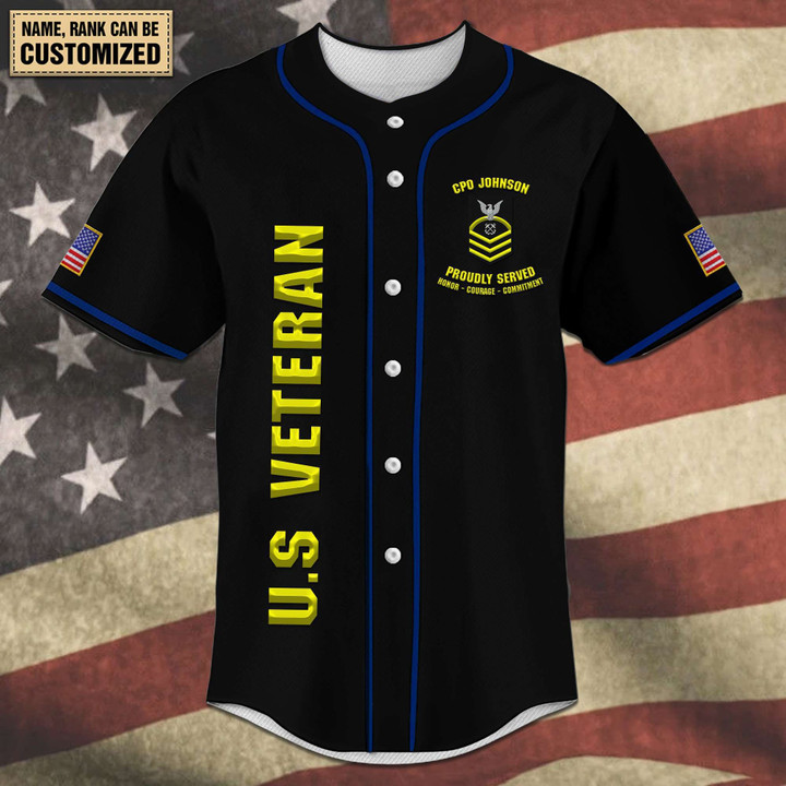 USN Veteran - Personalized Baseball Jersey