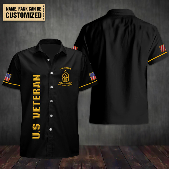Army Veteran - Personalized Hawaiian Shirt 01