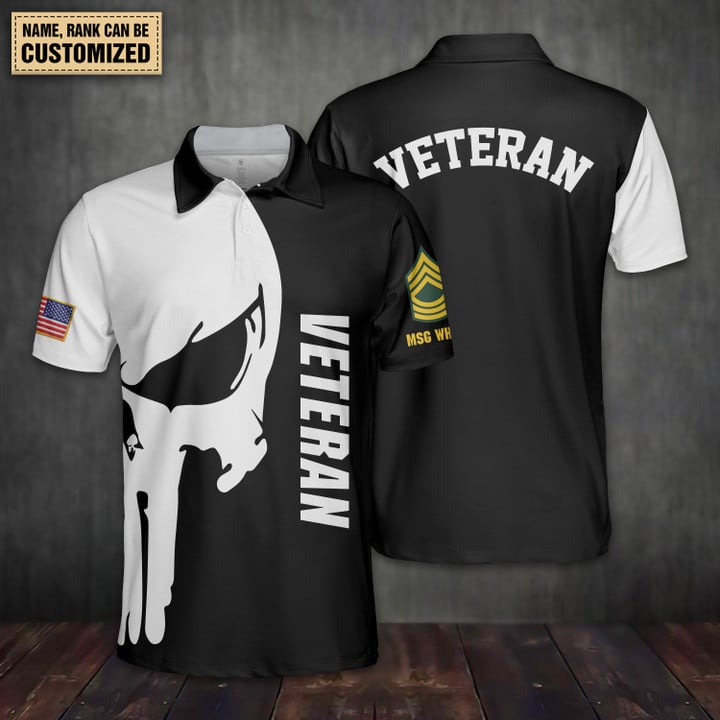 Army Veteran - Personalized Polo Shirt (Premium)