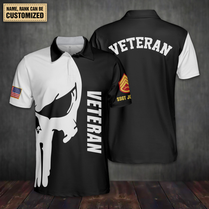USMC Veteran - Personalized Polo Shirt (Premium)