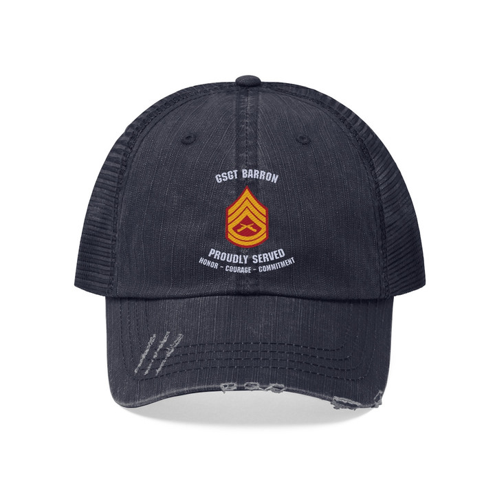 USMC Veteran - Personalized Embroidered Unisex Trucker Hat