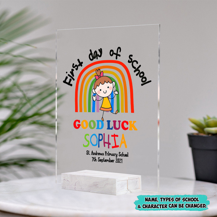 First day of School - Personalized Acrylic Plaque