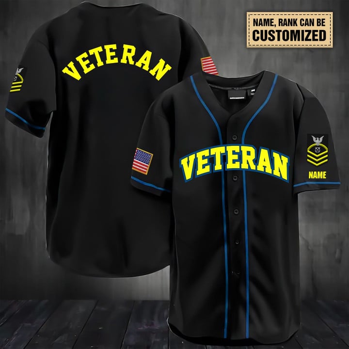USN Veteran - Personalized Baseball Jersey 01
