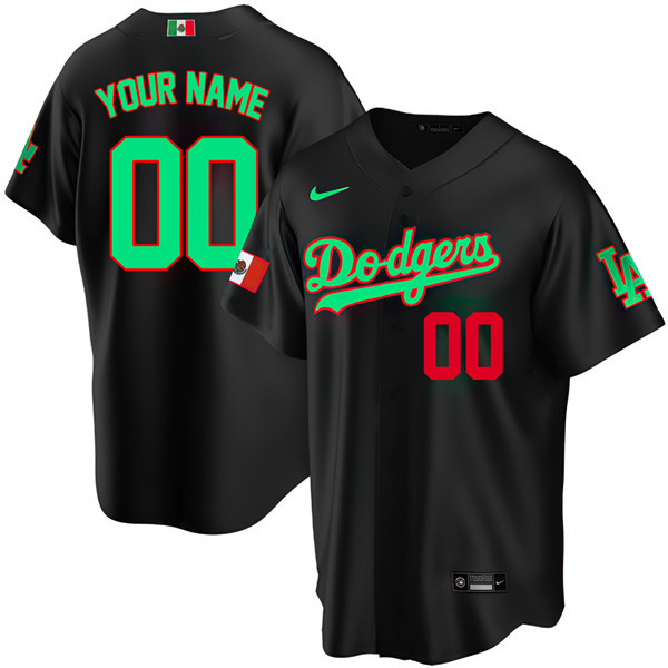 Los Angeles Dodgers Mexico Jersey Custom Name And Number - All Stitched