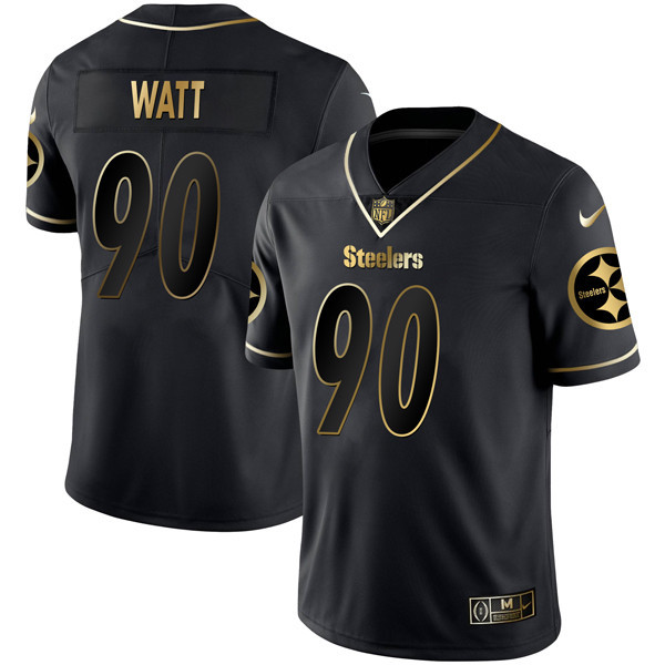 Pittsburgh Steelers Black Gold Jersey - All Stitched