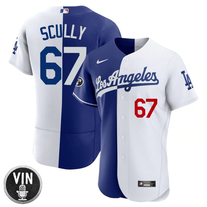 Los Angeles Vin Scully Patch Baseball Jersey Collection - All Stitched