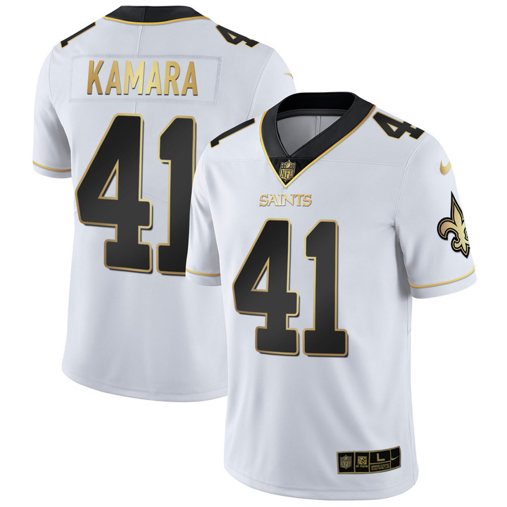 New Orleans Saints Vapor Untouchable White Gold Limited Player Jersey - All Stitched