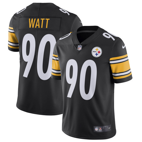T.J. Watt Pittsburgh Steelers Black Home Jersey - All Stitched