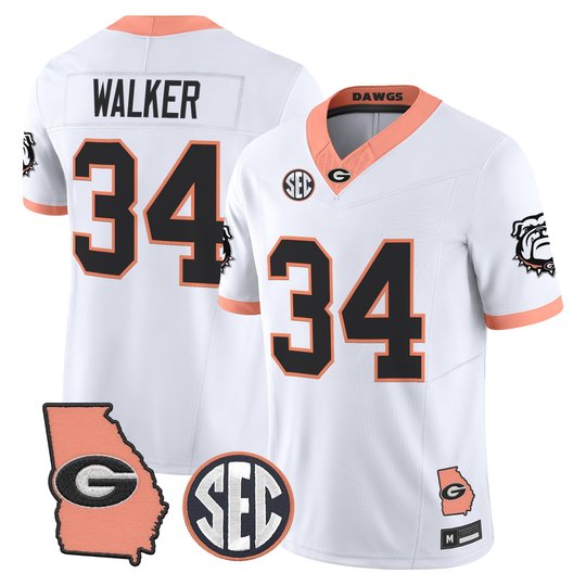 Men's Georgia Bulldogs The Big Peach Vapor Limited Jersey - All Stitched