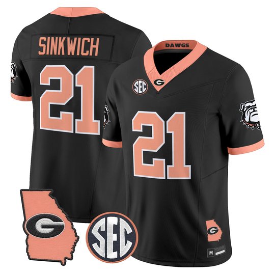 Men's Georgia Bulldogs The Big Peach Vapor Limited Jersey - All Stitched