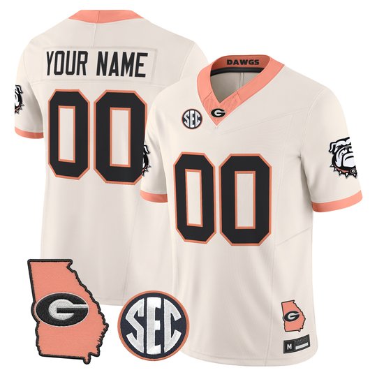 Georgia Bulldogs The Big Peach Vapor Limited Custom Jersey - All Stitched