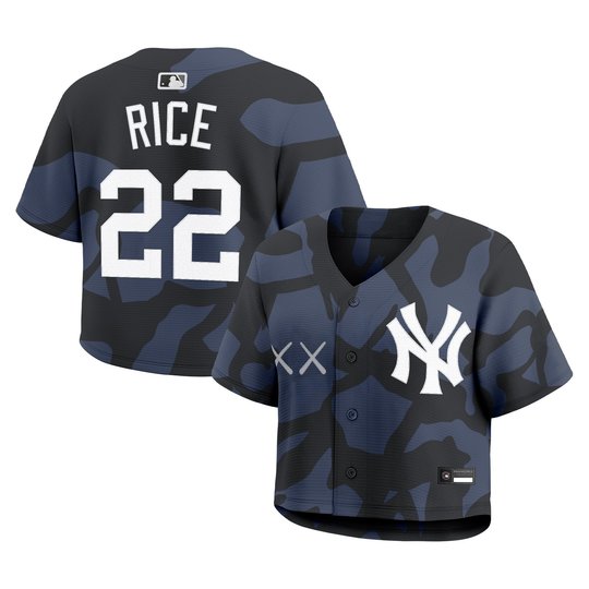 Women's Yankees x KAWS Cropped Baseball Jersey - All Stitched