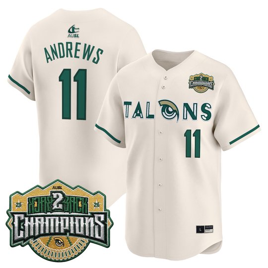 Men's Size - Utah Talons 2026 Back-To-Back Athletes Unlimited Softball League (AUSL) Champions Vapor Premier Limited Jersey - All Stitched