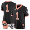 Men's Georgia Bulldogs The Big Peach Vapor Limited Jersey - All Stitched