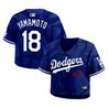 Women's Los Angeles Dodgers x KAWS Cropped Baseball Jersey - All Stitched