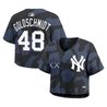 Women's Yankees x KAWS Cropped Baseball Jersey - All Stitched