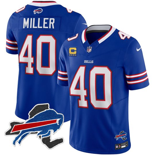 Men's Bills New York Patch Vapor Limited Jersey - All Stitched