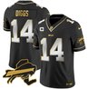 Men's Bills New York Patch Gold Vapor Limited Jersey - All Stitched