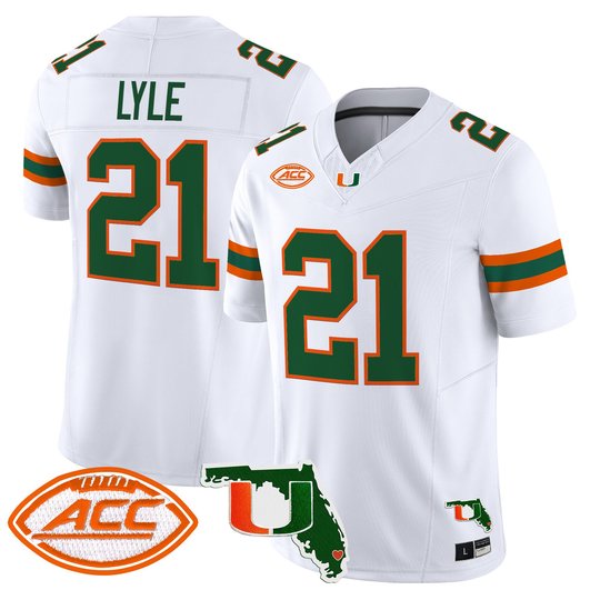 Men's Miami Hurricanes 2026 Florida Patch Vapor Limited Jersey - All Stitched
