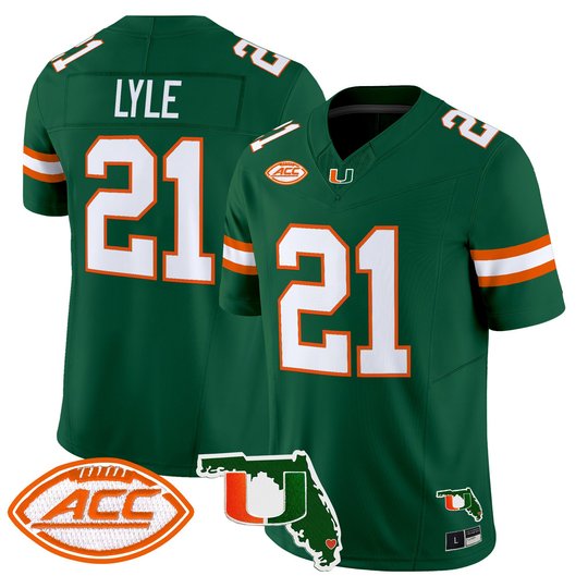 Men's Miami Hurricanes 2026 Florida Patch Vapor Limited Jersey - All Stitched