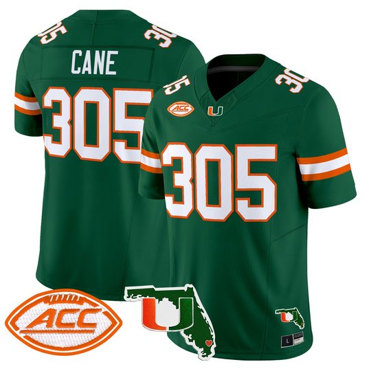 Men's Miami Hurricanes 2026 Florida Patch Vapor Limited Jersey - All Stitched