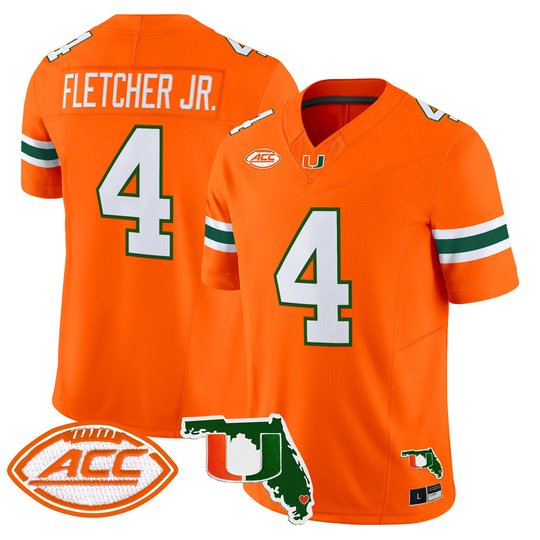 Men's Miami Hurricanes 2026 Florida Patch Vapor Limited Jersey - All Stitched