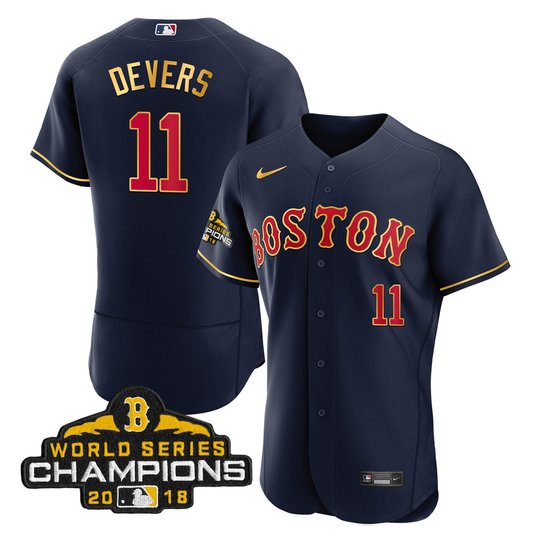 Men Boston Red Sox World Series Champion 2018 Gold Jersey - All Stitched