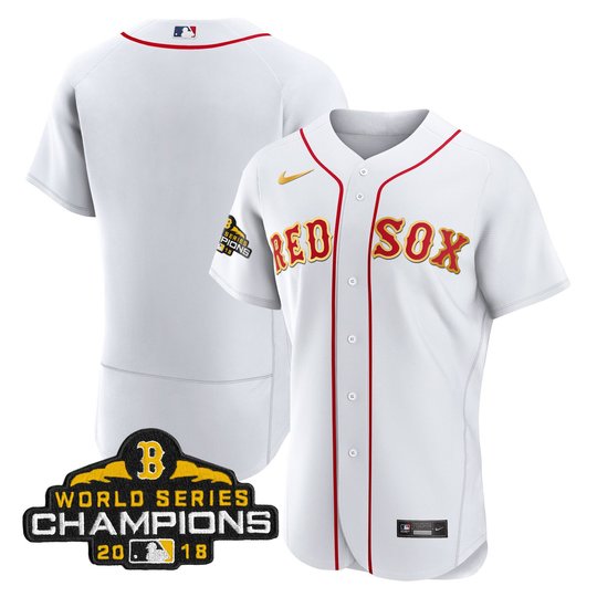 Men Boston Red Sox World Series Champion 2018 Gold Jersey - All Stitched